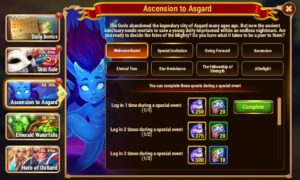 Hero wars Welcome Guest Ascension to Asgard