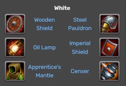 Hero Wars-Dorian items