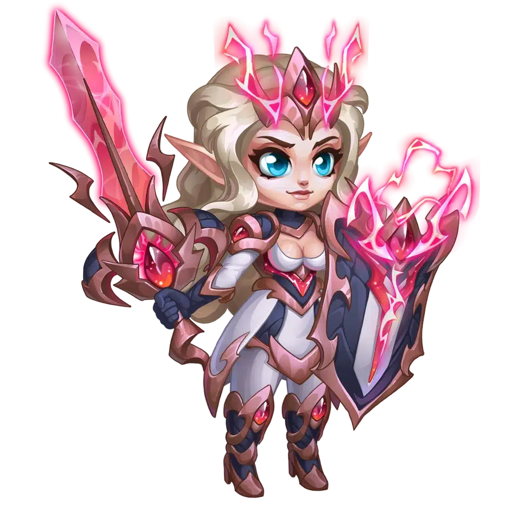 Hero Wars Aurora guide thunder skin artwork