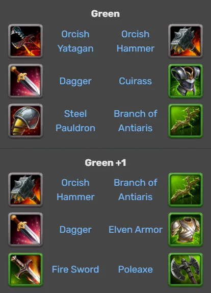Hero Wars-Andvari Items