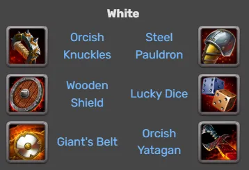 Hero Wars-Isaac items