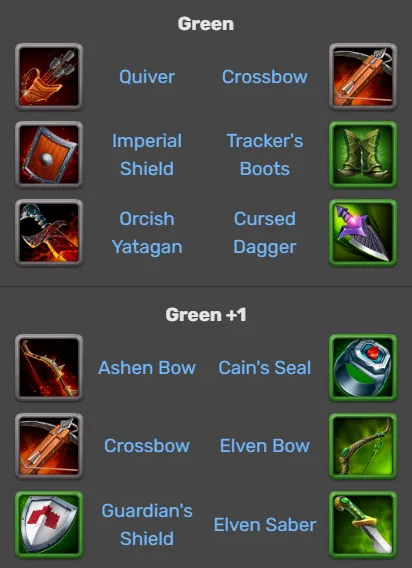 Hero Wars Kayla Items