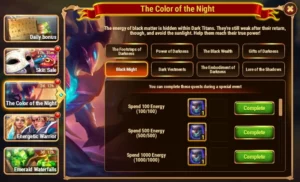 Hero Wars The Color of the Night Event