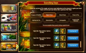 Hero Wars Scorching Days Event