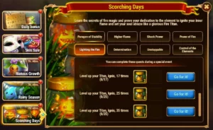Hero Wars Scorching Days Event