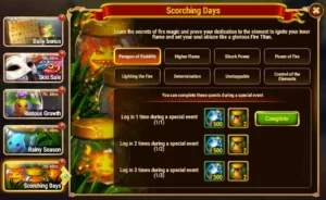 Hero Wars Scorching Days Event