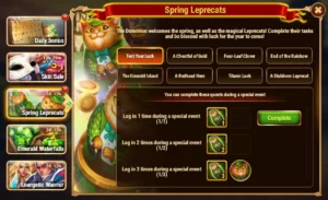 Hero Wars Event spring Leprecats