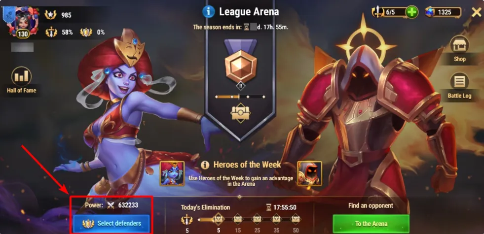 Hero Wars League Arena