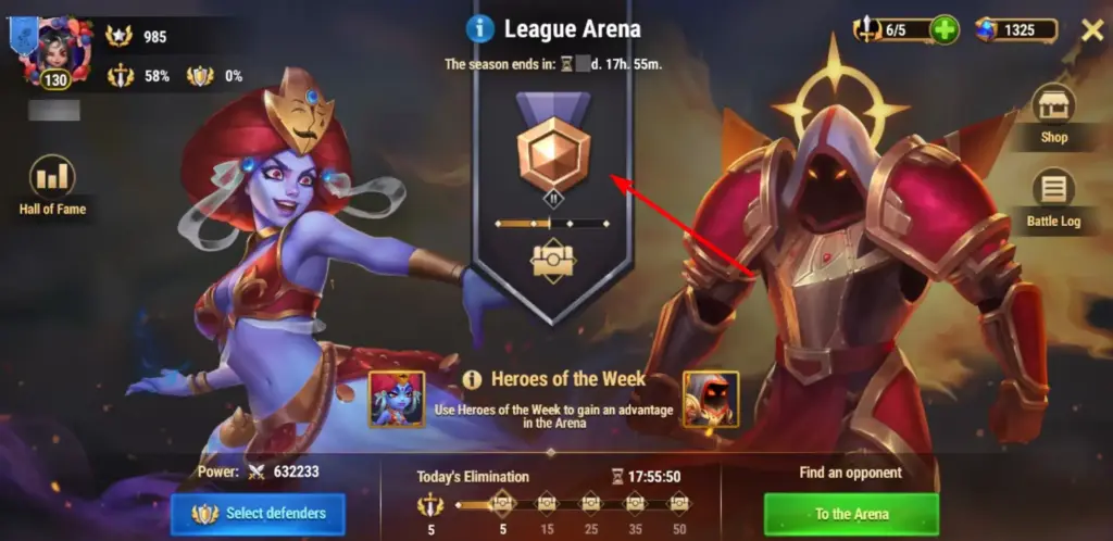 Hero Wars League Arena