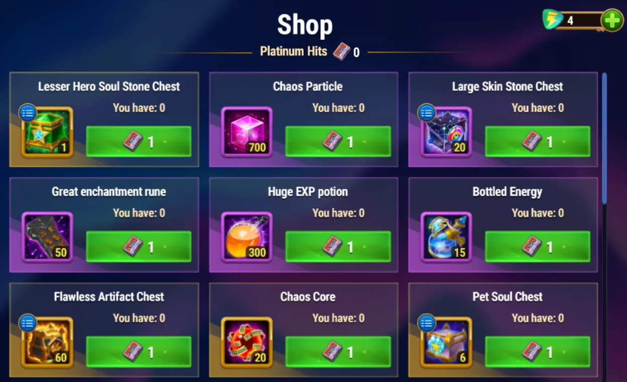 Hero Wars Event Shop lyria event shop