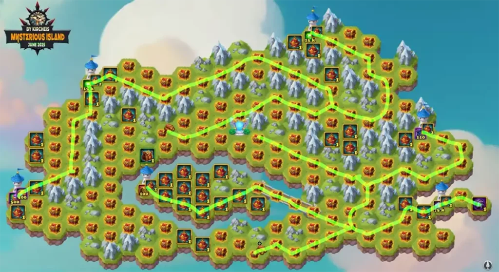 mysterious island june map all towers