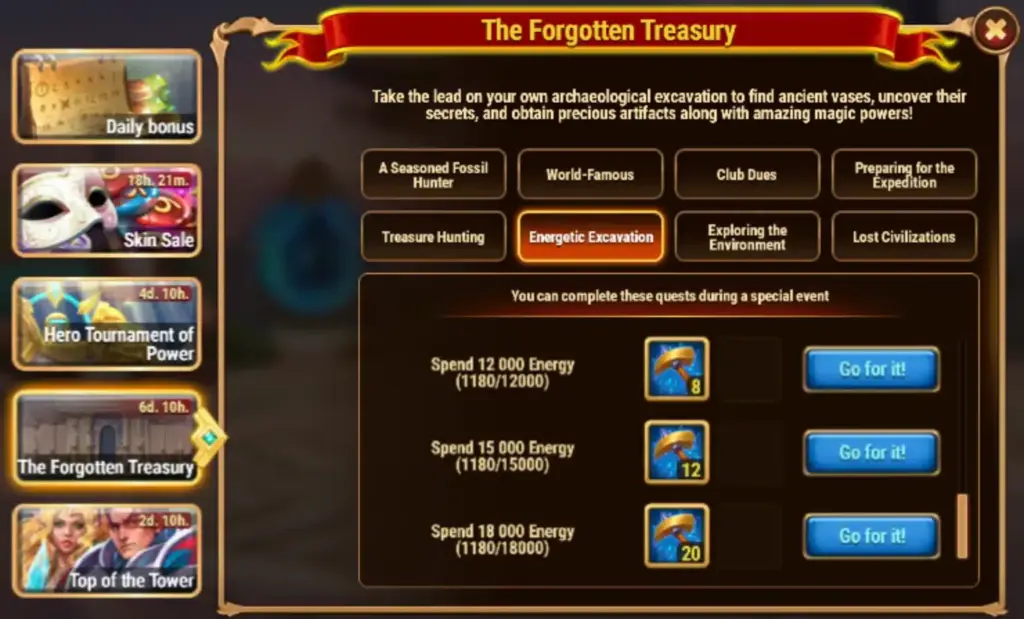 Hero Wars Forgotten Treasury