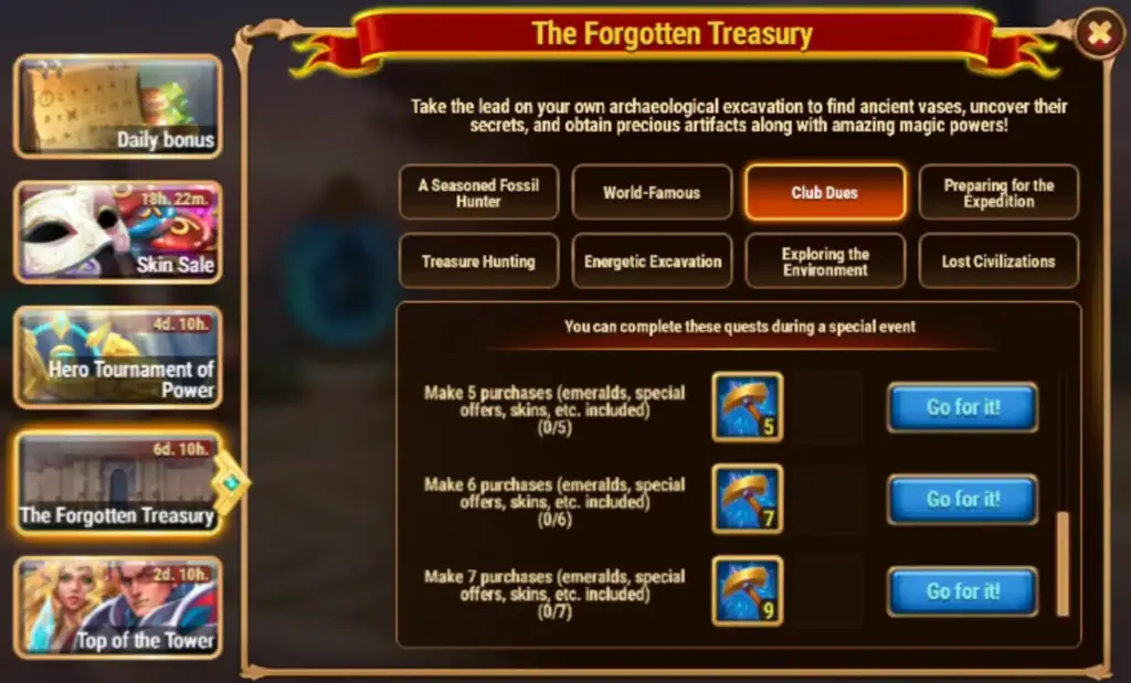 Hero Wars Forgotten Treasury