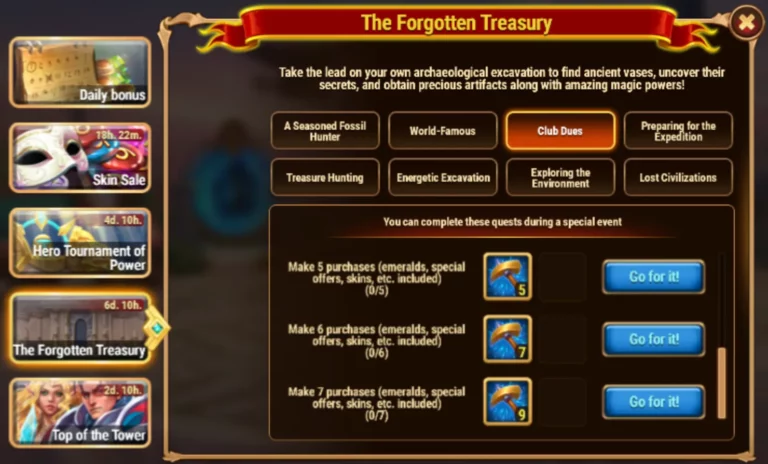Hero Wars Forgotten Treasury