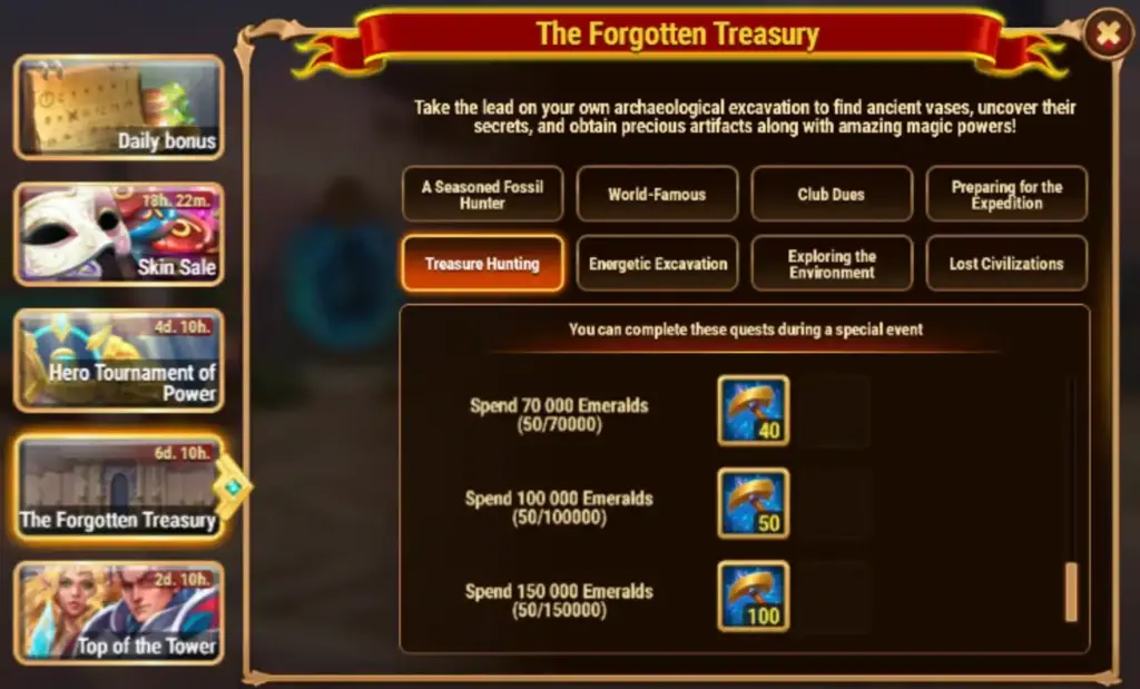 Hero Wars Forgotten Treasury