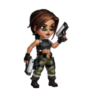 Hero Wars Lara Croft Dark angle Skin