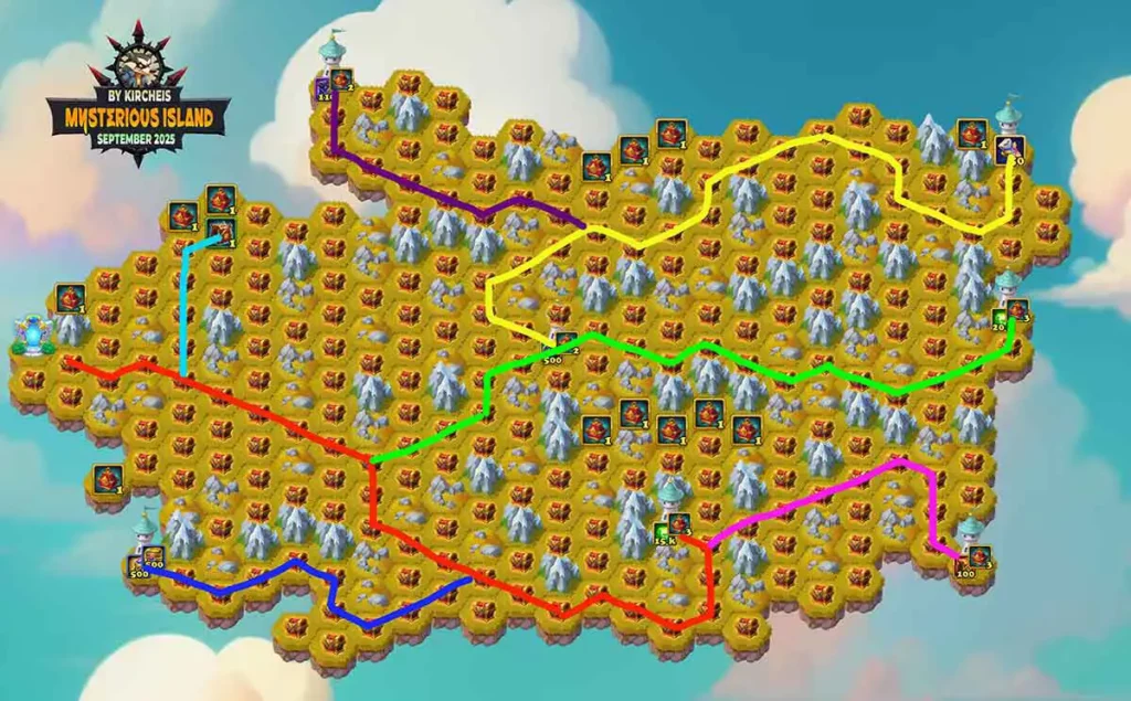hero wars mysterious island september map 1