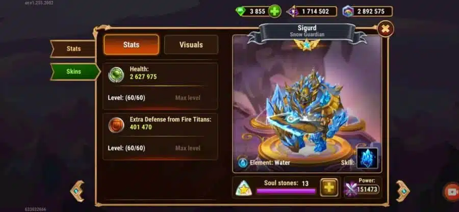 Sigurd Titan Skins