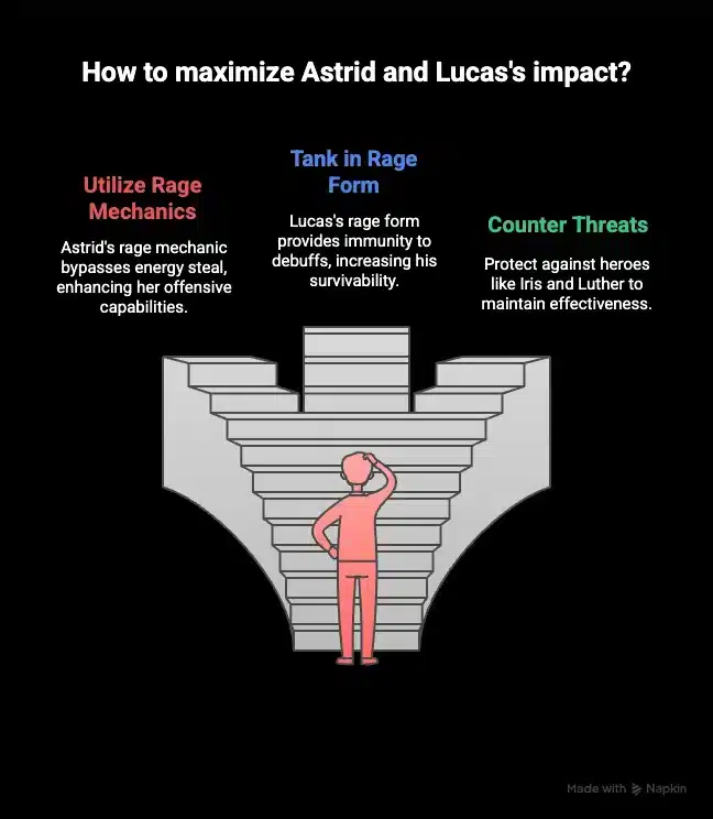 Astrid and Lucas Tips info-graphics