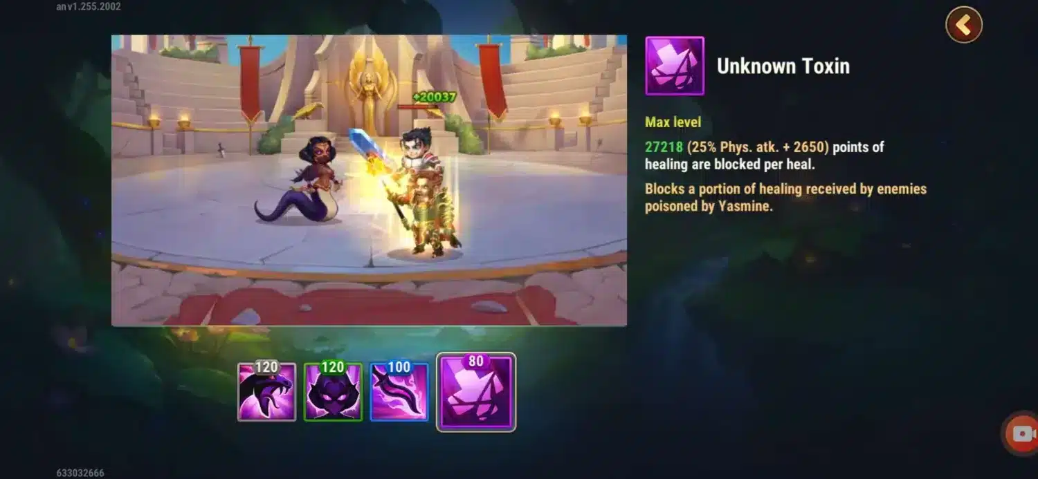 Yasmine hero unknown toxin