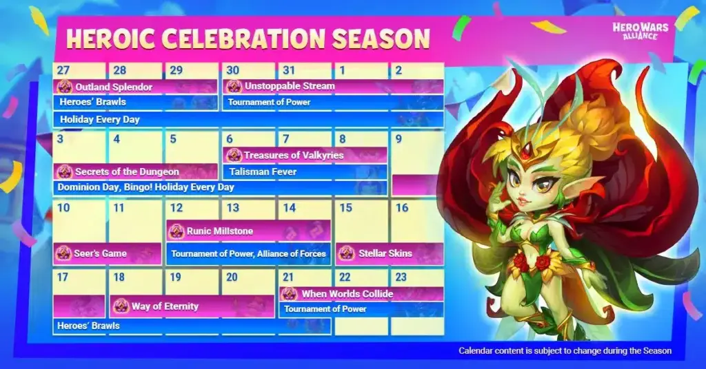 Hero Wars Alliance new season