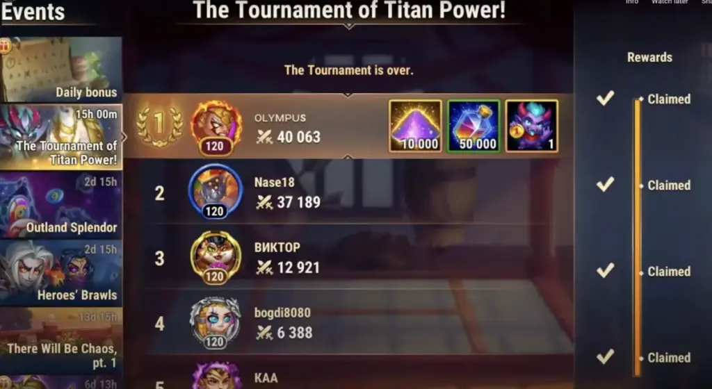 Hero Wars Alliance new season