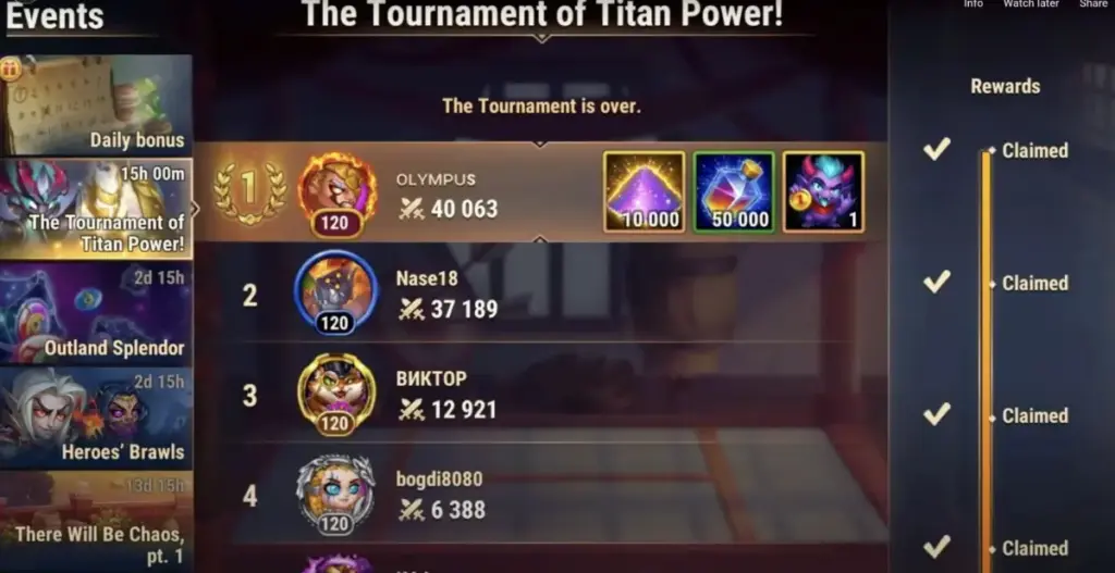 Hero Wars Alliance new season