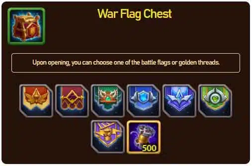 hero wars mysterious Island war flag chest