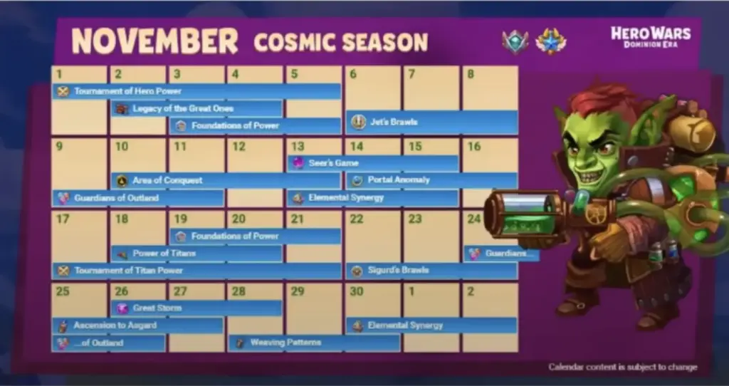 November Calendar and Events Guide