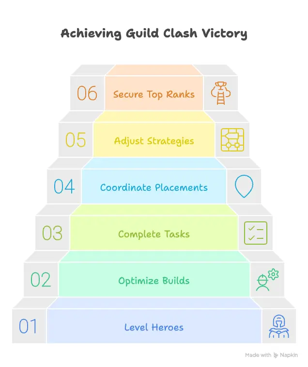 Guild Clash Guide info-graphics