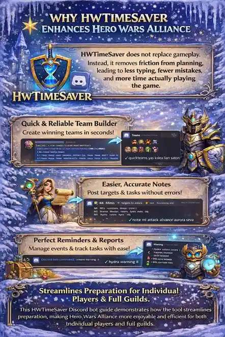 HWTimeSaver Discord bot guide info-graphics