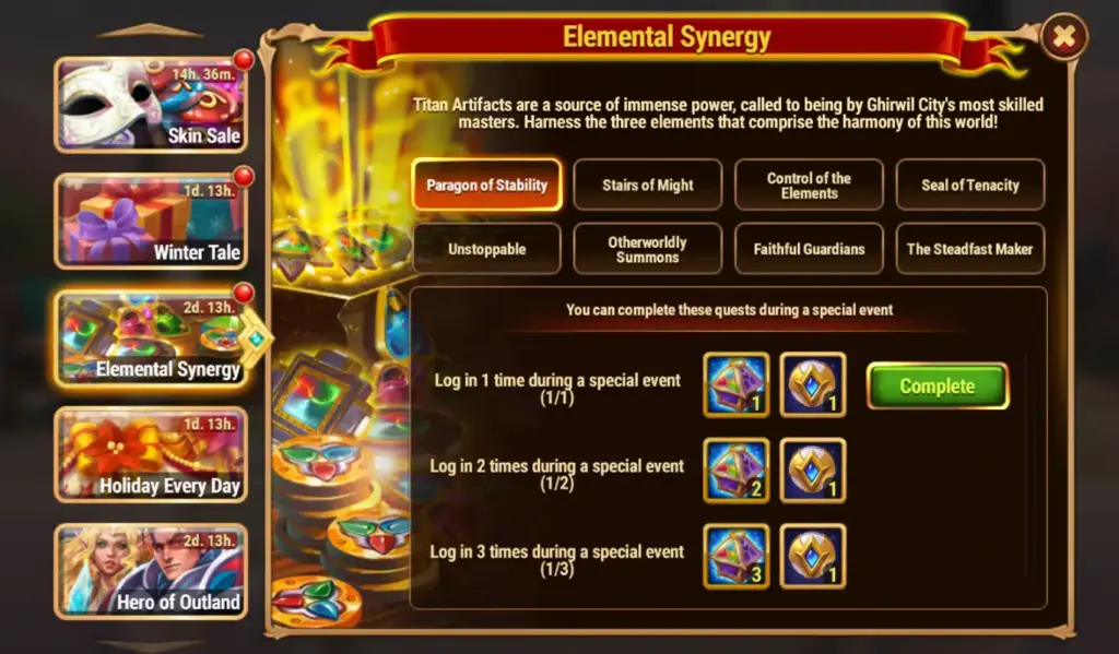 Hero Wars Elemental Synergy
