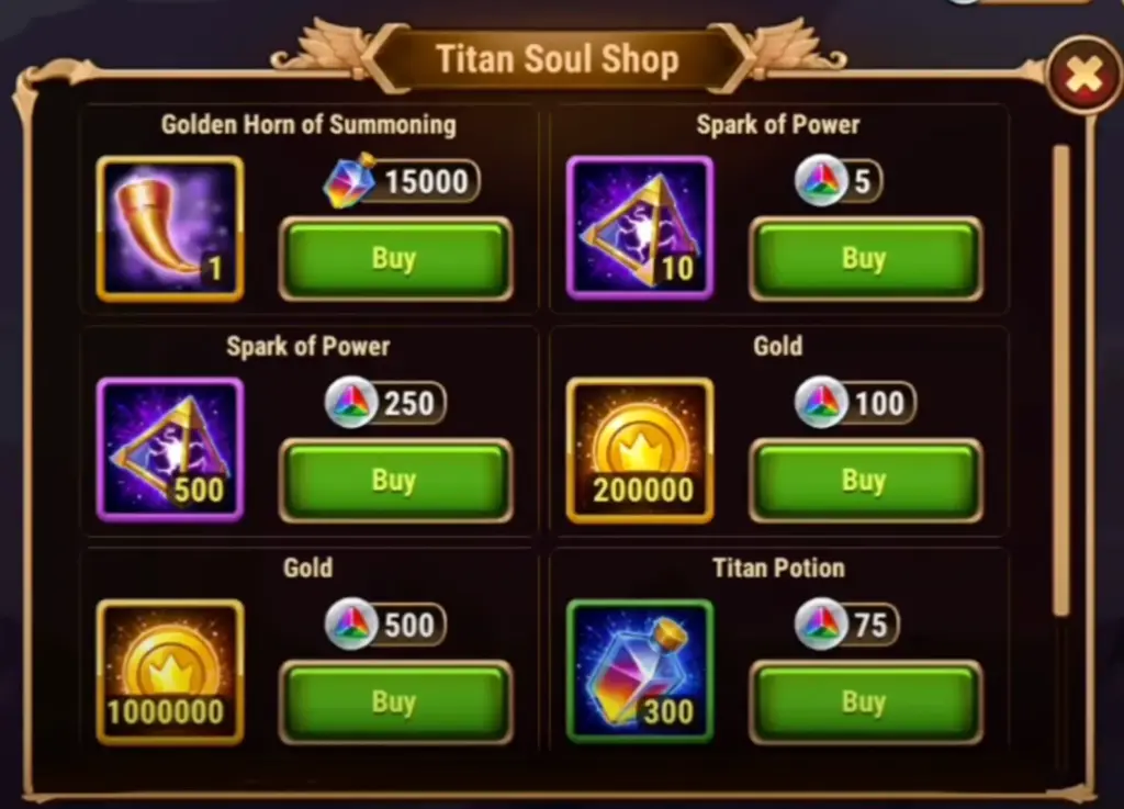 Hero Wars store value