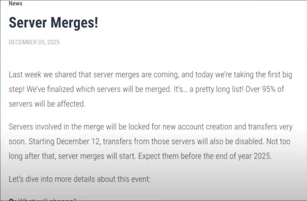 Hero Wars server merges