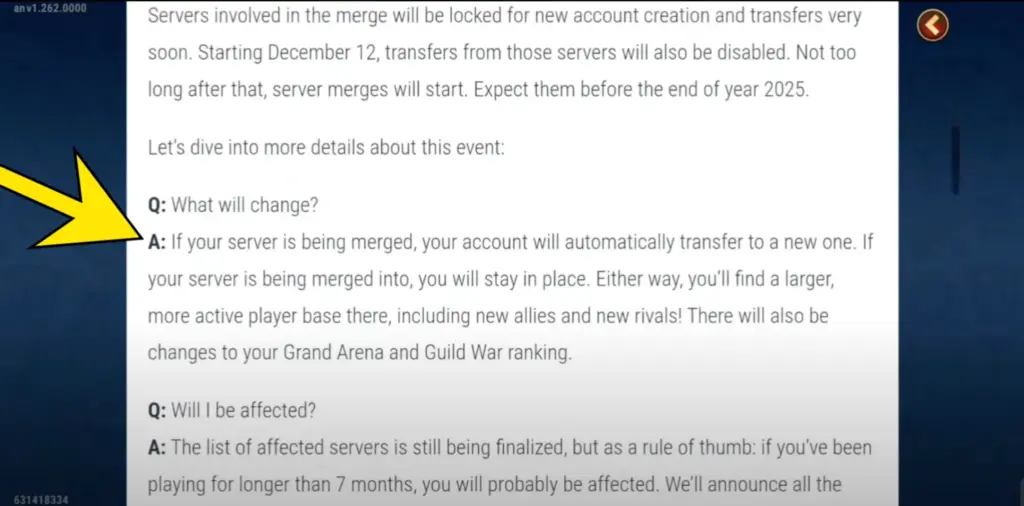 Hero Wars server merges