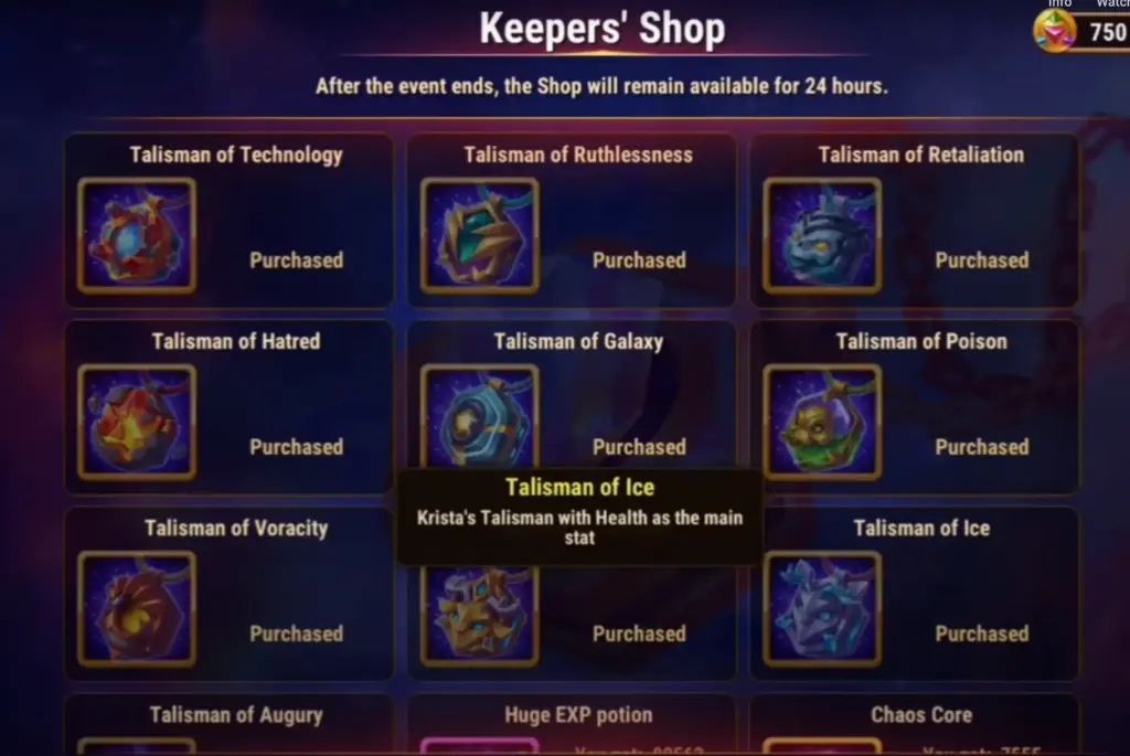 Talisman Fever event