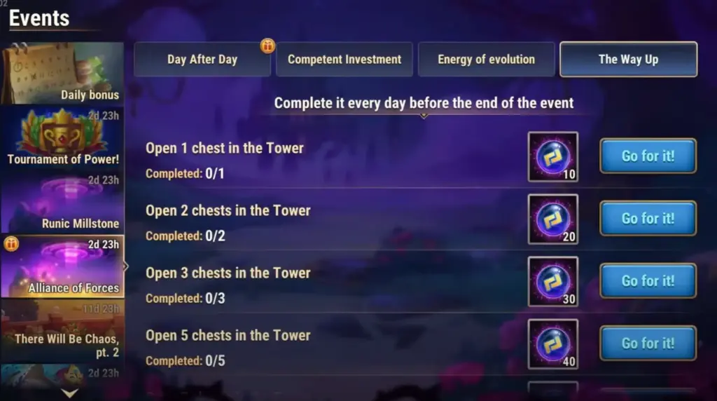 Alliance of Forces event