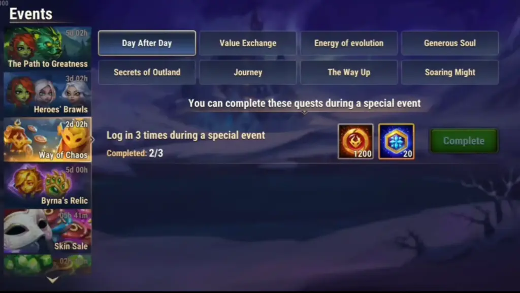 Way of Chaos Event