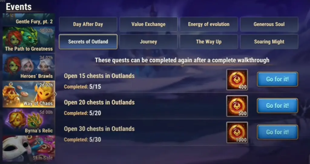 Way of Chaos Event
