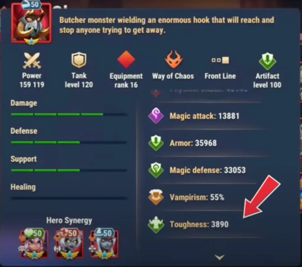 Toughness Skins Mechanics