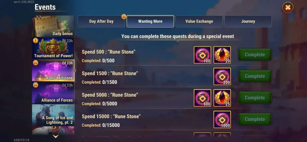 Runic Millstone Event