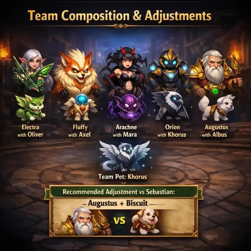 Fluffy Arachne Team info-graphic