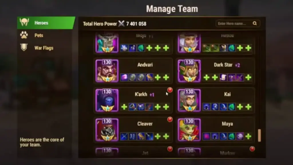 Hero Wars beginner tips