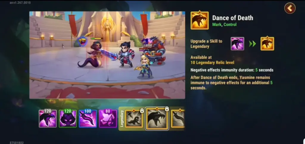 yasmine ultimate relics guide