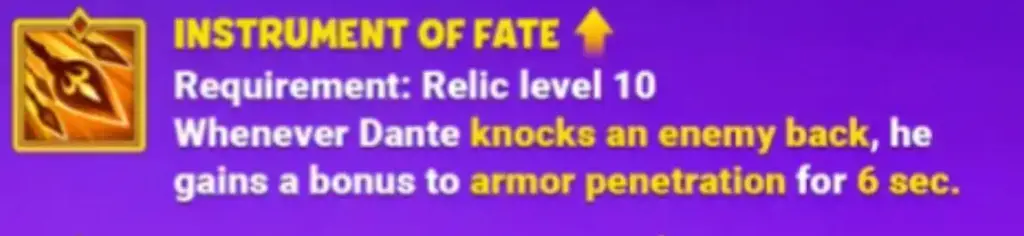 Dante Relics Overview