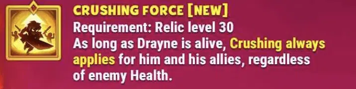 Drayne Relics Overview