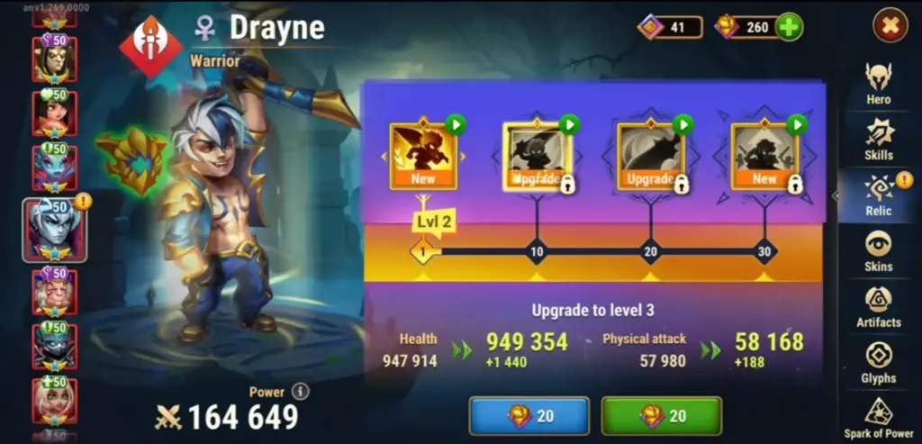 Drayne Relics Guide