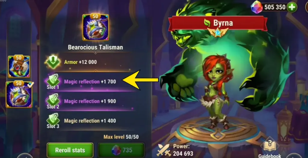 Byrna Talismans Guide