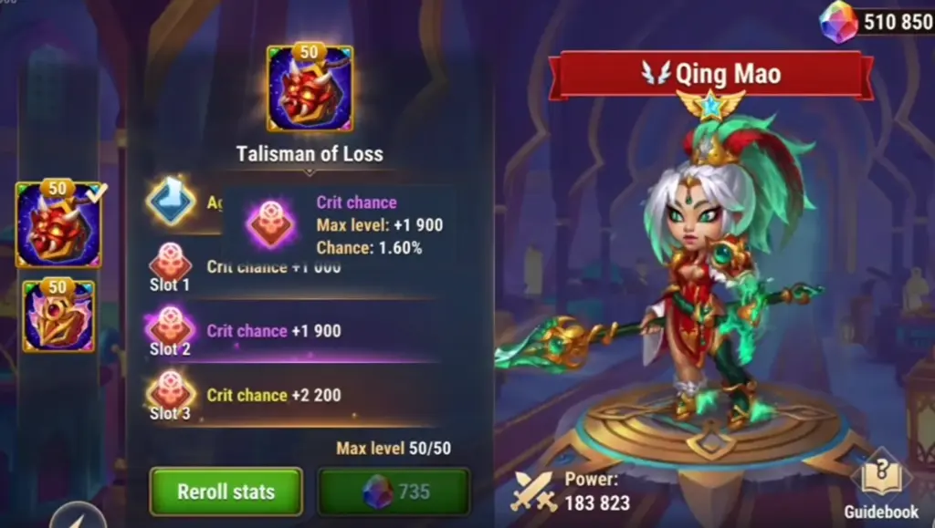 Qing Mao Talismans Guide