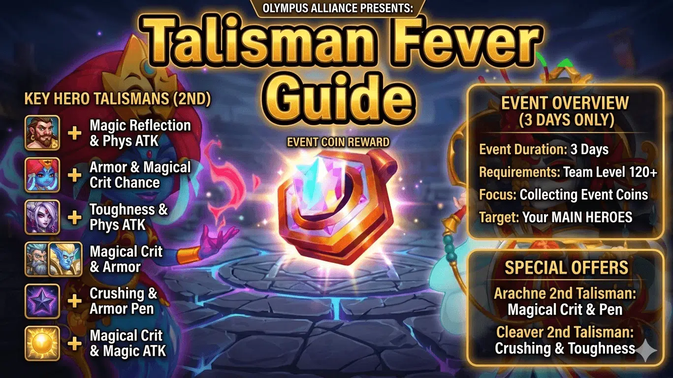 TALISMAN FEVER GUIDE Stats Table